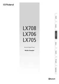 Notice ROLAND LX706 Piano numérique