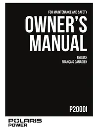 Notice POLARIS P2000I (2020) Generator