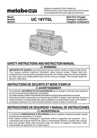 Notice HiKOKI UC18YTSL Cargador multipuerto