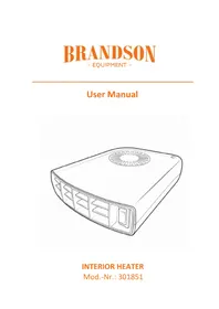 Notice Brandson 301851 Heating