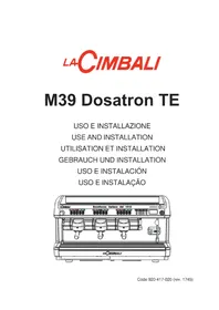 Notice La Cimbali M39 DOSATRON TE Maquina de cafe