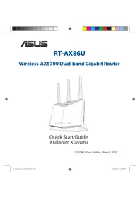 Notice ASUS RTAX86U PRO Bezvadu maršrutētājs
