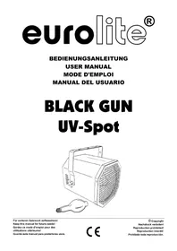 Notice Eurolite BLACK GUN UV SPOT Projecteur