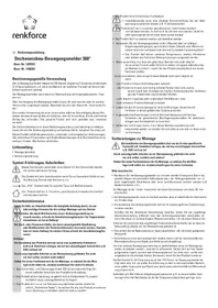 Notice Renkforce 1296307 Détecteur de mouvements