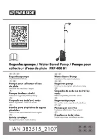 Notice PARKSIDE PRP 400 B1 Wasserpumpe