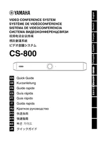 Notice YAMAHA CS800 ビデオ会議システム
