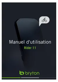 Notice Bryton RIDER 11 Compteur de vélo
