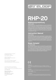 Notice Reloop RHP20 Ecouteur