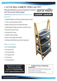 Notice SereneLife SLHMPSHF88 Organisateur de linge