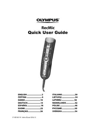 Notice OLYMPUS RECMIC II RM4010P Hi-fi system