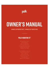 Notice POLK MONITOR XT20 Altoparlante