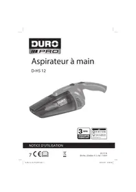 Notice DURO DHS 12 Aspirateur