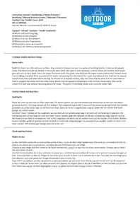 Notice Outdoor Play TUMBLE TOWER Jeu de société