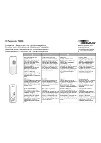 Notice Heidemann HX FUNKSENDER 70390 Télécommande