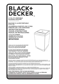 Notice BLACK & DECKER BPWM16W Machine à laver