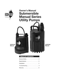 Notice Eco-Flo EMRY4768743 Pompe