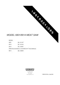 Notice Hobart 6614 Saw