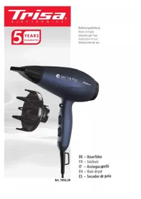 Notice TRISA IONIC SILK PLUS 1056.20 Sèche cheveux