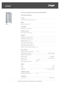 Notice HAGER FP64QSW Armoire électrique