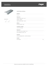 Notice HAGER AKB82500702 Accessoire électrique