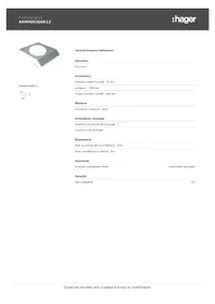Notice HAGER AKM400306R12 Accessoire électrique
