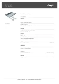 Notice HAGER AKU4000702 Accessoire électrique