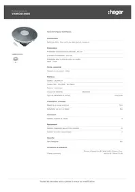 Notice HAGER VANR2019005 Boîtier électrique