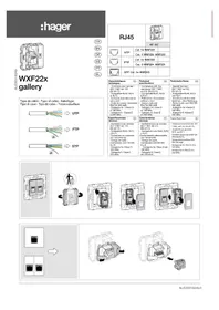 Notice HAGER WXF225 Prise réseau Ethernet