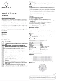 Notice Renkforce CU4 Microphone