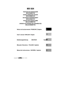 Notice METRIX MX 604 Strumenti di misura