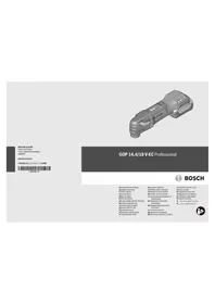 Notice BOSCH GOP 18VEC PROFESSIONAL Outil électrique