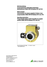 Notice Camille Bauer KINAX HW730MODBUSTCP équipements de mesure