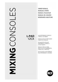 Notice RCF LPAD 12CX Table de mixage