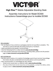 Notice VICTOR HIGH RISE DC500 Bureau
