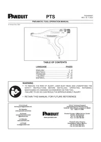 Notice Panduit KPTSTL Trapano pneumatico