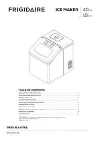 Notice FRIGIDAIRE EFIC452SS Machine à glaçons
