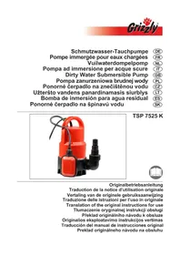 Notice Grizzly TSP 7525 K Pompe à eau