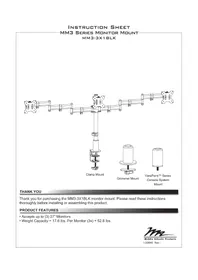 Notice Middle Atlantic MM33X1BLK Support écran plat