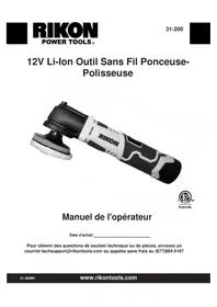 Notice RIKON 31200 Polisseuse