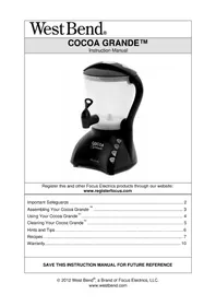 WestBend Cocoa Grande CL400BG - Hot chocolate maker