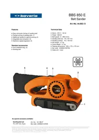 Notice Bavaria BBS 850 E Ponceuse