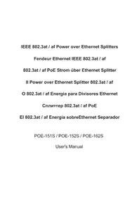 Notice Planet POE162S Commutateur