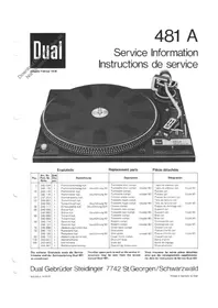 Notice DUAL 481 A Platine_disque