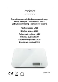 Notice CASO LX20 Bilance da cucina