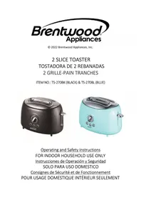 Notice Brentwood TS270BL Grille pain
