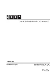 Notice Aim TTi EX1810R Compteur électrique