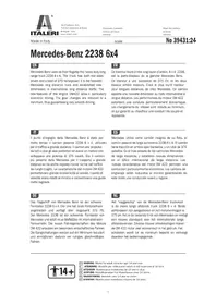 Notice Italeri MERCEDESBENZ 2238 6X4 Maquettisme