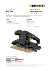 Notice Handwerk SSH 1501 Ponceuse