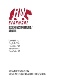 Notice Bearware 302744 Station Météo