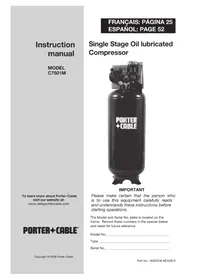 Notice BLACK & DECKER C7501M Compresor